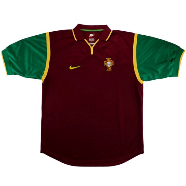 Camisetas Portugal Primera equipo Retro 1999 Rojo
